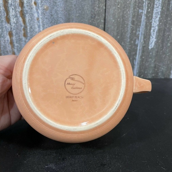 Vintage Nancy Calhoun Light Peach Japan Discontinued Gravy Bowl Dinnerware 80s - Picture 6 of 8
